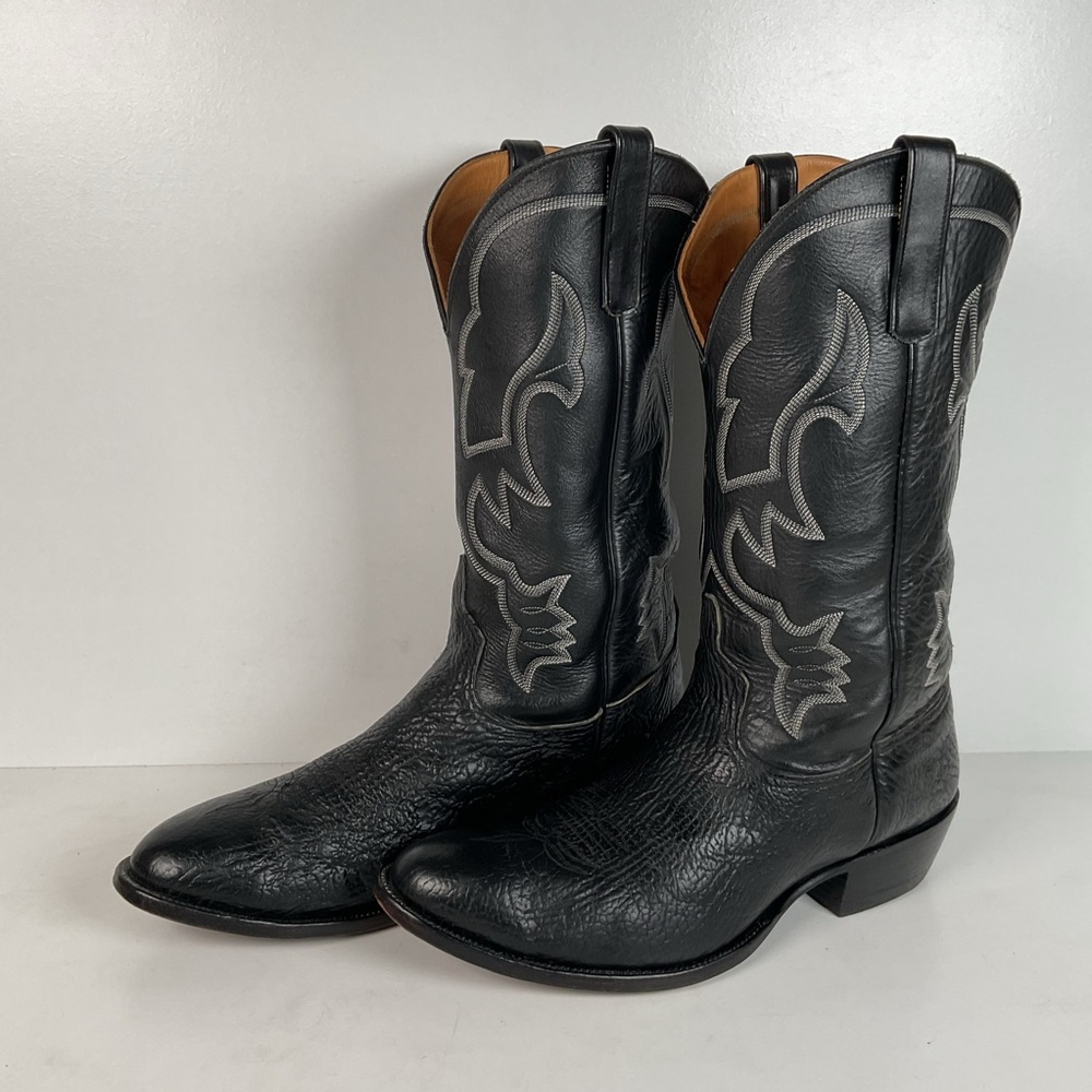 Anderson Bean Bullhide Cowboy Boots | USA Made | Black | 12 EE